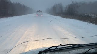Видео Рейс на север . Заснеженные трассы . (автор: Юрик 72)