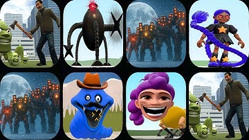 Nextbots In Playground Mod NEW EVOLUTION SPRUNKI, HUNGRY WORM, LIN GANG MELON in Sandbox In Space