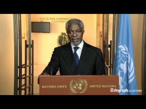 Kofi Annan warns against Syria escalation.