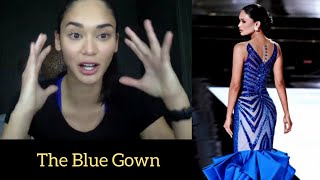 [ENG SUB] Pia Wurtzbach talks about her blue gown & 'smize' look in Miss Universe