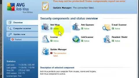 AVG Update Manager Error