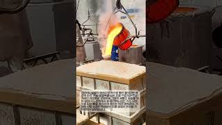 모래주물 공정 전 과정 - 용탕 주입부터 가스 배출까지 #workers #process #foundry #metallurgy #engineering #manufacturing
