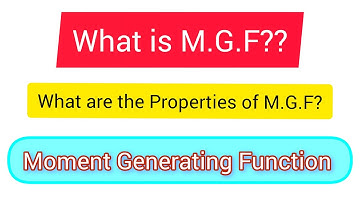 Moment GeneratingFunctionPART-1#ytvideo#statisticsvideolectures#statisticstutorials#stats#statistics