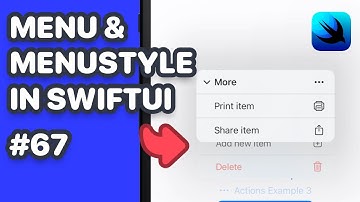 Menu & MenuStyle In SwiftUI (SwiftUI Menu, Menu SwiftUI, SwiftUI Menu Style, Menu Style SwiftUI)
