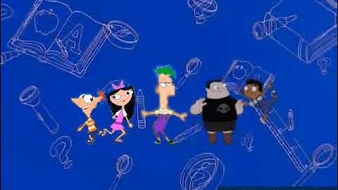 Phineas, Ferb and their Friends doing the Noodle Dance