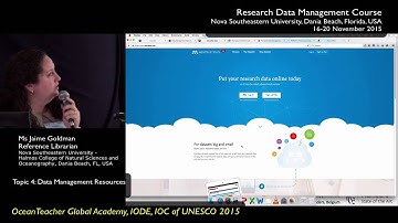 OceanTeacher - RDM-topic4 - ocean data management resources