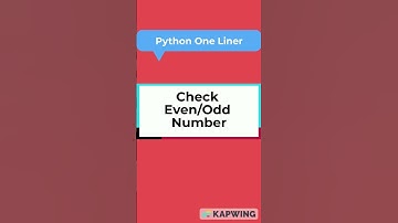 One liner - Check number is odd or even #python #shorts #tips