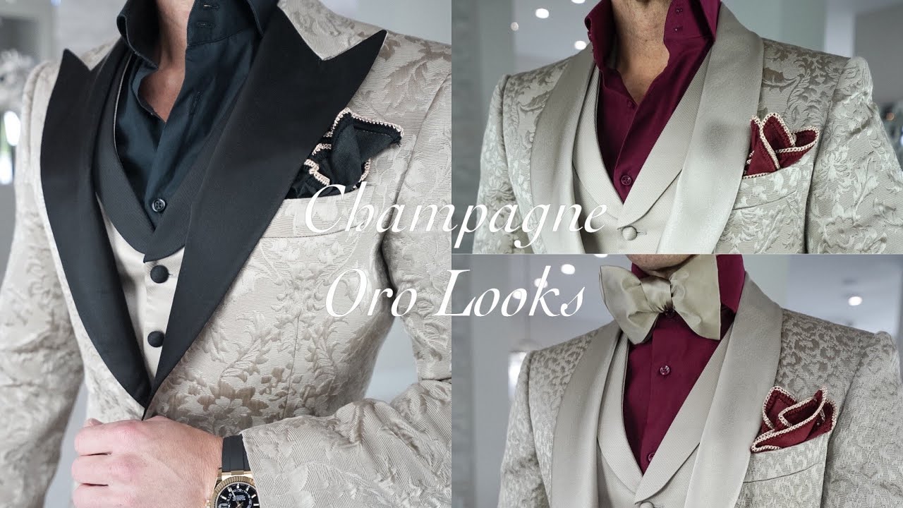 The Perfect Champagne Suiting Fabric 🤩 | Sebastian Cruz Couture Suits