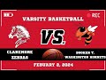 Claremore varsity boys basketball vs booker t washington hornets february 2 2024