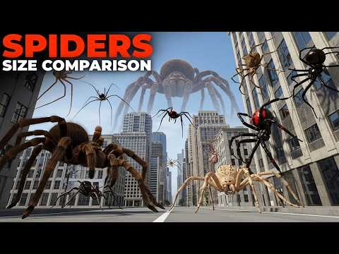 Spideros Vs Blades Spider Vs Real Spider, Monster Spider 3D Size Comparison