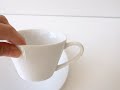 コーヒーカップ おしゃれ 白磁 逆三角 カップ ソーサー 満水200ml