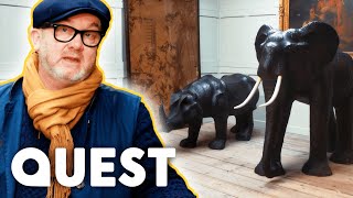 Super Rare Leather Liberty Rhino & Elephant Found By Drew! | Salvage Hunters