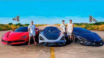 WE RACED! (McLaren 765LT vs Ferrari SF90 vs Lamborghini Revuelto)