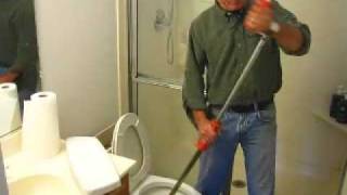 How to Clear a Toilet Clog using a Closet Auger