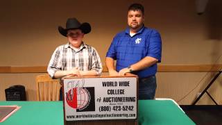 Father Justin and Son Reese at auction school