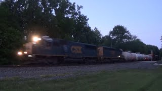 ROARING EMD's NOTCH 8 - CSX SD50-3 & SD40-3 - Freight Q363 - Unionville Ohio June 2022