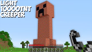 WHAT will HAPPENS if you LIGHT CREEPER of 10000 TNT in Minecraft ? TNT CREEPER !