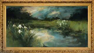 Vintage Dramatic Spring View Oil Painting | Gold Frame TV Art | Art Screensaver - 4k ultra hd