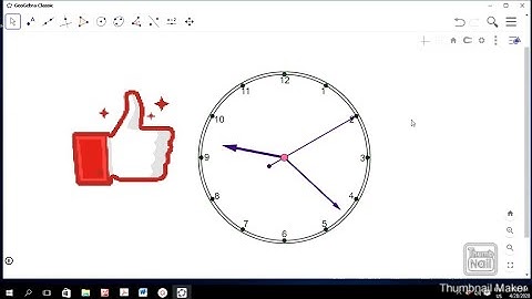 How to create an analog type auto updatable digital clock in Geogebra