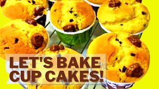 cupcakes カップケーキ ホットケーキミックス☆超簡単☆チョコチップ入り バレンタインにもオススメ！ Let's bake cupcakes!