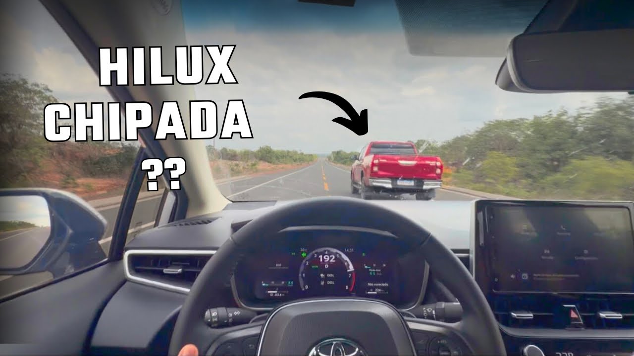 HILUX DEU TRABALHO PRO COROLLA NA ESTRADA! 