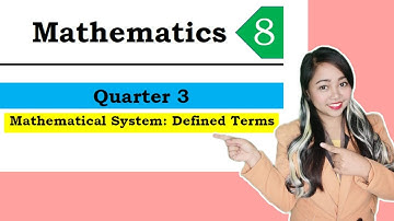 DEFINED TERMS IN GEOMETRY (Mathematical System) Grade 8 Lesson 2 Third Quarter | ENGLISH Part 1