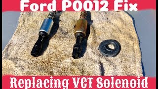 How To Fix Ford P0012 Code ( VCT Solenoid replace )