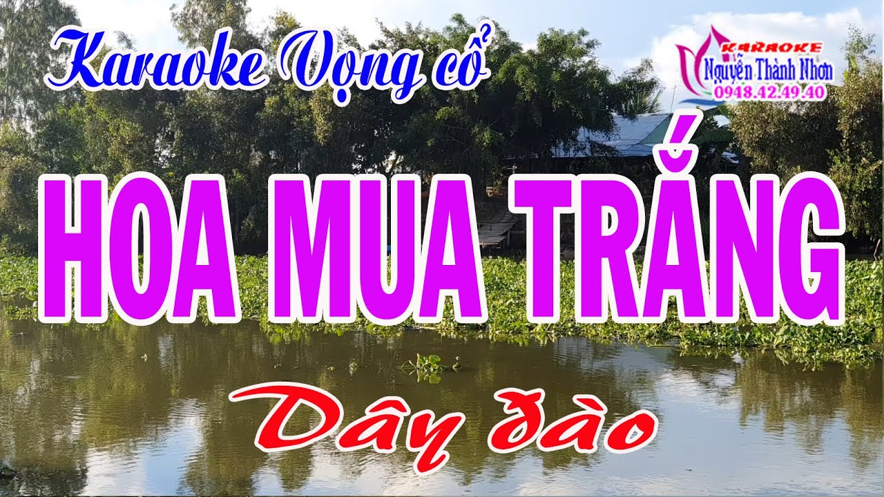 Karaoke vọng cổ HOA MUA TRẮNG - DÂY ĐÀO [Beat rất hay]