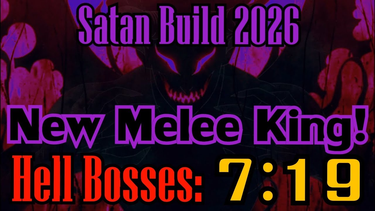 Hellslave: Satan Build 2026, Hell Bosses in 7:19. Inferno Difficulty. New Melee King! 