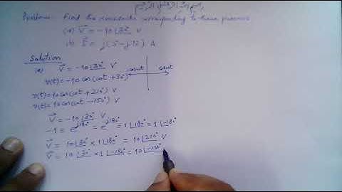 Muhammad Farooq-i-Azam: How to Transform and Express Phasors as Sinusoids