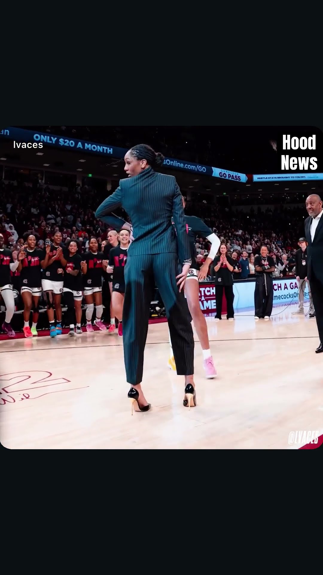 Jersey Retirement from South Carolina #hoodnews #ajawilson #southcarolina #trending #jersey #pose