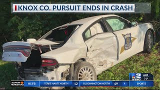 Knox Co. Pursuit ends in crash