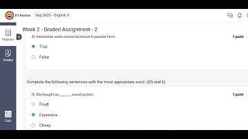 IIT MADRAS BS DEGREE | English 2 Week 2 Graded Assignment Solutions | Sep 2025