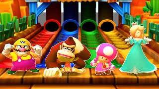 Mario Party Star Rush Minigames Wario Vs Donkey Kong Vs Toadette Vs Rosalina (Hardest Difficulty)