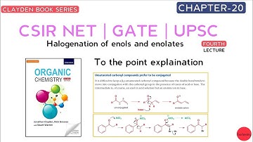 CLAYDEN CHAPTER 20 |  REACTIONS OF ENOLS & ENOLATES | L-4| GEOCHEMISTRY #organicchemistry #clayden