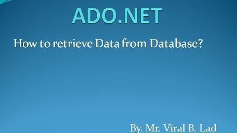 VB.NET : Fetch data from database (DataReaderClass)