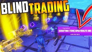 BLIND TRADING my RAREST ITEMS *MUST WATCH* - Fortnite Save The World