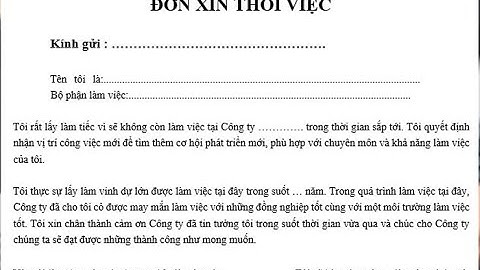 Mẫu đơn xin thôi Kiêm Nhiệm