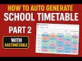 How to generate School Timetable using a computer software free of charge