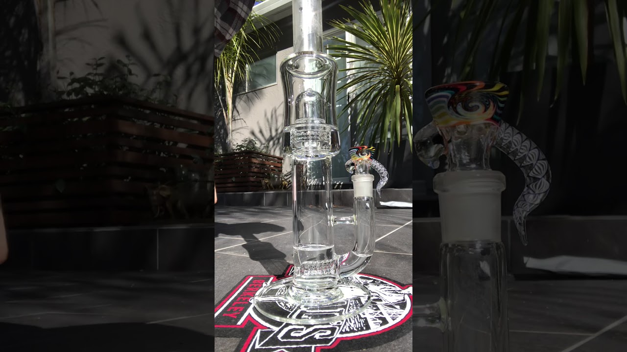 Sovereignty Glass Stem-line To Gridded Dome w/ Frito Glass Slide