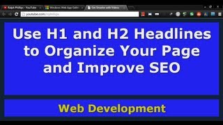 Use H1 and H2 Headlines to Improve your SEO