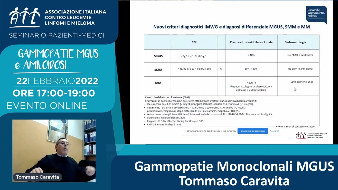Le Gammopatie Monoclonali MGUS