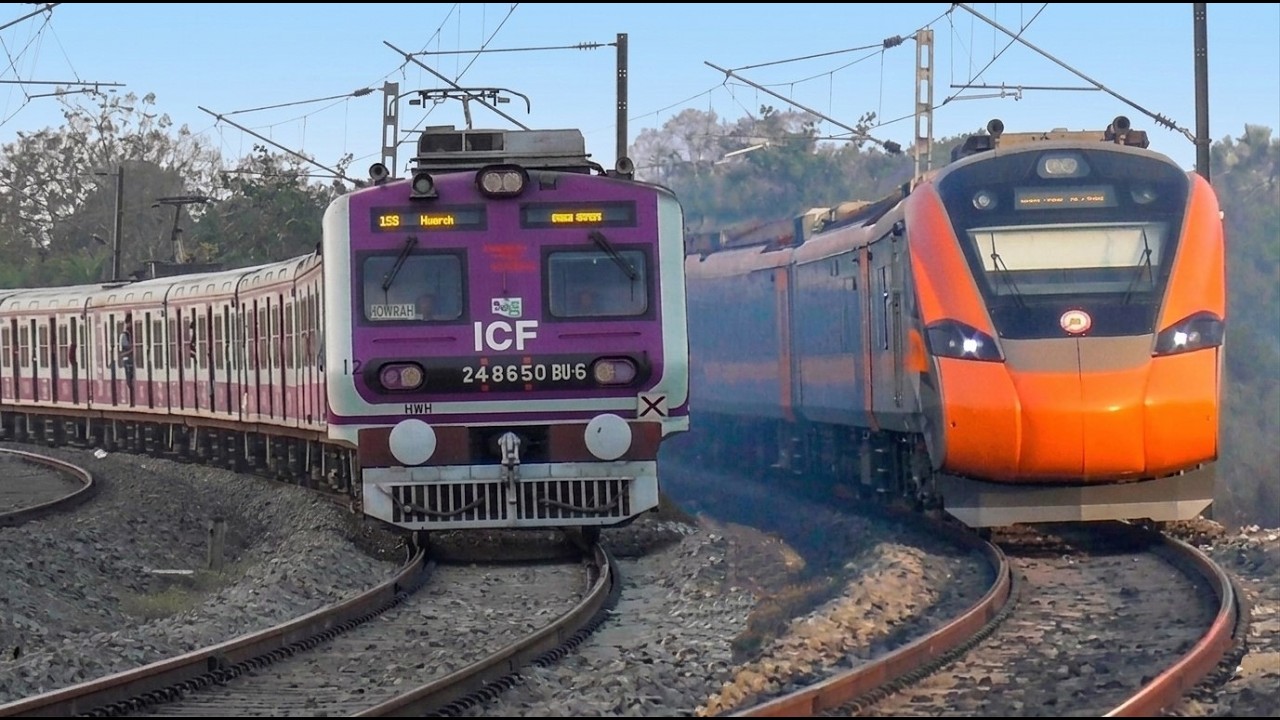 Sleeper VANDE BHARAT Express on 90° Blind Curve🔥 Teesta Torsa+ EMU+ Gour+ Padatik+ Darjeeling Mail