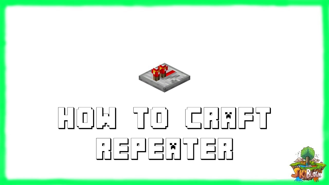 Minecraft: How to Craft Redstone Repeaters - YouTube