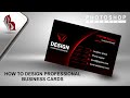 How to Design Professional Business Cards | Visiting Card Design in Photoshop cc