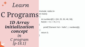 C Programming Tutorial: 1D Arrays Explained with Syntax and Example[p-18.1]