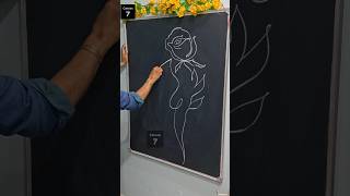 Gulabi Girl one Line Drawing #creative #art #chalkart #love #women #artist