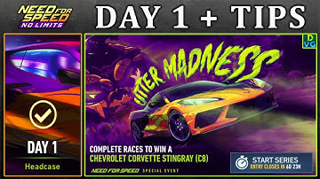 NFS No Limits | Day 1 + TIPS - Chevrolet Corvette C8 | Utter Madness Event