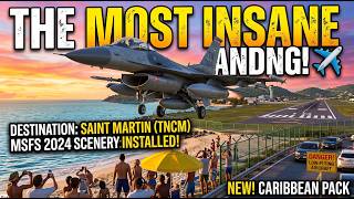 The Most INSANE Approach in the World! 🛩️ Flying into Saint Martin (MSFS2024) 100% VR🥽