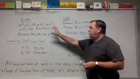 Polynomials: Even Powers & Odd Powers